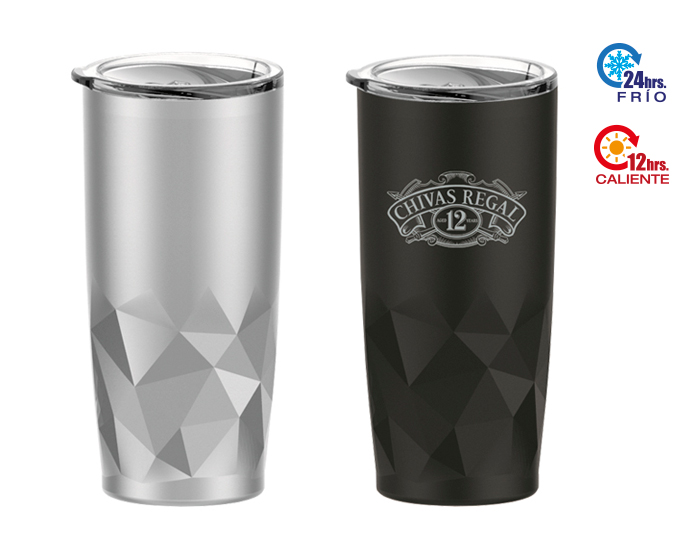 VASO TERMICO CON DOBLE PARED DE ACERO INOXIDABLE CON TAPA DE PRESION C742